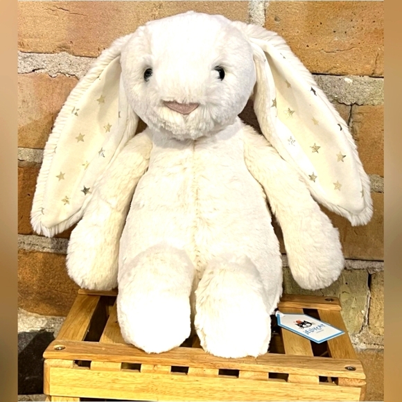 Authentic - Jellycat Bashful Twinkle Bunny/Medium Rare HTF - Picture 1 of 4